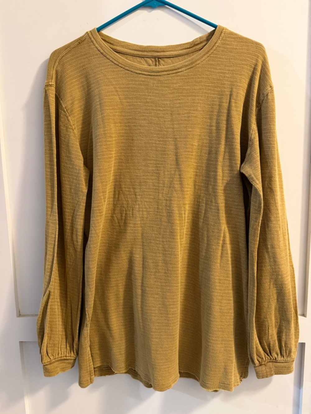 We The Free Long-Sleeve Crewneck Top in Mustard Yellow